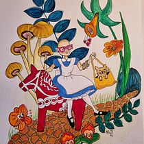 Mijn project van de cursus: Speelse illustratie met aquarel en kleurpotloden. Ilustração tradicional, Pintura, Pintura em aquarela, Desenho de retrato, e Desenho com lápis de cor projeto de Nicole Baas - 27.02.2024