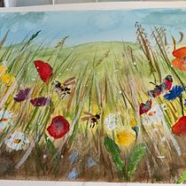 My project for course: Illustrating the Natural World with Watercolor and Charcoal. Traditional illustration, Painting, and Naturalistic Illustration project by Evelyn(Eve) Amos - 02.27.2024