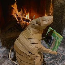 My project for course: Cardboard Sculptures for Beginners - The Rat. Character Design, Arts, Crafts, Fine Arts, Sculpture, and 3D project by Andrew Alspach - 01.06.2024