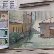 My project for course: Watercolor Fundamentals: Light and Color. Painting, Watercolor Painting, and Architectural Illustration project by Kata Bagi - 02.27.2024