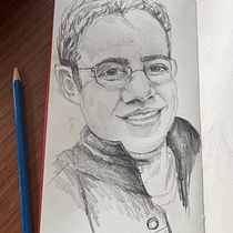My project for course: Portrait Sketchbooking: Explore the Human Face . Sketching, Drawing, Portrait Drawing, Artistic Drawing, and Sketchbook project by rachaelblu - 02.27.2024