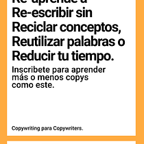 Copywriting para copywriters por Angel Medina . Projekt z dziedziny  Reklama, Cop, writing, Stor, telling i Komunikacja użytkownika Angel Medina - 27.02.2024