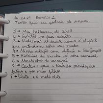 Meu projeto do curso: Exercícios de escrita: da folha em branco à prática cotidiana Ein Projekt aus dem Bereich Schrift, Kreativität, Stor, telling, Erzählung und Kreatives Schreiben von Laís Silva Vieira - 27.02.2024