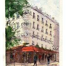 My project for course: Architectural Sketching with Watercolor and Ink. Sketching, Drawing, Watercolor Painting, Architectural Illustration, Sketchbook & Ink Illustration project by kristina_luca4 - 02.28.2024