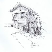 Mijn project van de cursus: Architectuur tekenen met aquarel en inkt. Sketching, Drawing, Watercolor Painting, Architectural Illustration, Sketchbook & Ink Illustration project by depunt_mill - 02.28.2024