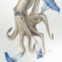Mi proyecto del curso: Ilustración surrealista inspirada en la naturaleza. Traditional illustration, Pencil Drawing, Drawing, Artistic Drawing, Naturalistic Illustration, and Colored Pencil Drawing project by Ana Fabre - 02.28.2024