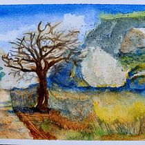 Mein Abschlussprojekt für den Kurs: Natürliche Aquarelllandschaften. Un progetto di Belle arti, Pittura e Pittura ad acquerello di Kerstin - 29.02.2024