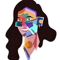Mijn project van de cursus: Geometrische portretten maken met Procreate. Un progetto di Illustrazione tradizionale e Illustrazione digitale di hilderson - 29.02.2024