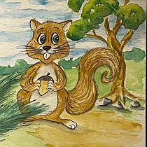 My project for course: Animal Characters in Watercolor for Children’s Books. Traditional illustration, Fine Arts, Painting, Drawing, Watercolor Painting, Children's Illustration, and Narrative project by Freda Coetzee - 02.29.2024
