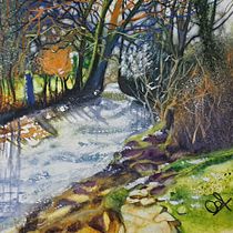 Mi proyecto del curso: Pintura de paisajes realistas con acuarela. Projekt z dziedziny  Sztuki piękne,  Malarstwo, Sketching, Malowanie akwarelą, Ilustracja naturalist i czna użytkownika Diana Linde - 01.03.2024