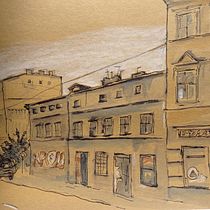 Mein Abschlussprojekt für den Kurs: Skizzenbuch: Zeichne grafische Chroniken. Een project van Schilderij,  Schetsen,  Tekening, Aquarelschilderen, Sketchbook y  Illustratie met inkt van sandrain - 01.03.2024