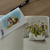 My project for course: Expressive Architectural Sketching with Colored Markers. Sketching, Drawing, Architectural Illustration, Sketchbook & Ink Illustration project by Anastasiia Nakonechna - 03.02.2024