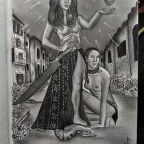 Mi proyecto del curso: Dibujo imaginativo con grafito y carboncillo. Traditional illustration, Fine Arts, Pencil Drawing, Drawing, Artistic Drawing, and Figure Drawing project by Carlos Adrián De La Paz Almaraz - 03.03.2024