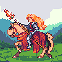My project for course: Introduction to Character Design in Pixel Art. Un progetto di Character design, Videogiochi, Pixel art e Progettazione di videogiochi di Emelie Bergman - 03.03.2024