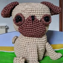 Pedro, el carlino Ein Projekt aus dem Bereich H, werk, Spielzeugdesign, Weben, DIY, Crochet, Amigurumi und Textildesign von Irene Navas - 03.03.2024