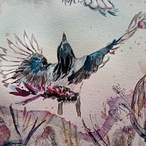 Mein Abschlussprojekt für den Kurs: Illustriere Vögel mit expressiven Aquarelltechniken. Traditional illustration, Watercolor Painting, Realistic Drawing, and Naturalistic Illustration project by Rosita Baumgart - 03.03.2024