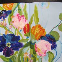 Mon projet du cours : Illustration botanique de peintures florales à l'acrylique. Fine Arts, Painting, Acr, lic Painting, and Botanical Illustration project by gigilarose - 03.04.2024