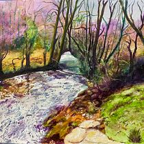 Meu projeto do curso: Pintura de paisagens realistas com aquarela. Projekt z dziedziny  Sztuki piękne,  Malarstwo, Sketching, Malowanie akwarelą, Ilustracja naturalist i czna użytkownika Paulo Miguel Aguiar - 05.03.2024