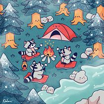 Cozy Camp, as my kawaii illustration project. Character Design, Digital Illustration, and Manga project by Marcela Celani - 03.04.2024