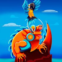 Mi proyecto del curso: Ilustración geométrica con volumen. Een project van Traditionele illustratie, Ontwerp van personages y Digitale illustratie van oguepaz13 - 05.03.2024