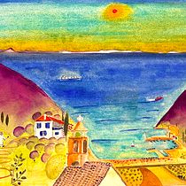 Mon projet du cours : Techniques d’aquarelle moderne : couleur, onirisme et émotions. Traditional illustration, Fine Arts, Painting, and Watercolor Painting project by Anne-Françoise Puigdevall-Raedemaeker - 03.05.2024
