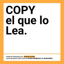 Mi proyecto del curso: Copywriting para copywriters. Projekt z dziedziny  Reklama, Cop, writing, Stor, telling i Komunikacja użytkownika Andres Suárez Ramírez - 06.03.2024