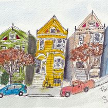 My project for course: Urban Sketching: Express Your World in a New Perspective. Traditional illustration, Sketching, Drawing, Watercolor Painting, Architectural Illustration, and Sketchbook project by jackie.francis - 03.05.2024