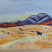 My project for course: Landscapes with Oil Pastels. Drawing, Artistic Drawing, Fine Arts, Traditional illustration, and Pencil Drawing project by Korally RM - 03.07.2024