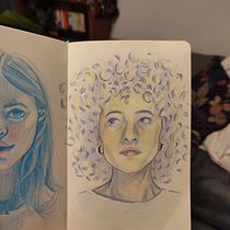 My project for course: Vibrant Portrait Drawing with Colored Pencils. Un progetto di Disegno, Disegno di ritratti, Sketchbook e Disegno con matite colorate di Lauren McPhee - 07.03.2024