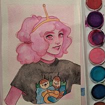 Meu projeto do curso: Desenho fanart com aquarela e lápis de cor. Traditional illustration, Painting, Watercolor Painting, Portrait Drawing, Children's Illustration, and Colored Pencil Drawing project by Laura Guimarães - 03.07.2024