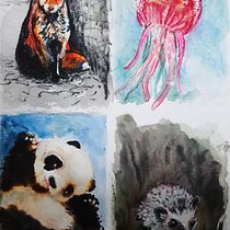 Mi proyecto del curso: Técnicas experimentales de acuarela para principiantes. Un progetto di Illustrazione tradizionale, Belle arti, Pittura ad acquerello e Illustrazione naturalistica di m j - 07.03.2024