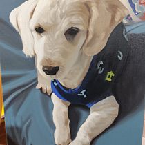 Mi proyecto del curso: Retrato realista de mascotas con pintura al óleo. Artes plásticas, Pintura, Pintura a óleo e Ilustração naturalista projeto de regi_silvacalderon - 07.03.2024