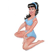 My project for course: Illustration of a Pin-Up with Traditional Techniques. Traditional illustration, Fine Arts, Painting, Pencil Drawing, and Drawing project by annabelee80 - 02.28.2024
