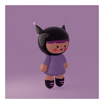 Mi proyecto del curso: Creación de personajes kawaii en 3D con Blender Ein Projekt aus dem Bereich Traditionelle Illustration, Design von Figuren, Digitale Illustration, 3-D-Modellierung und Manga von Camila Vera - 29.02.2024