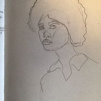 Il mio progetto del corso: Sketchbook per ritratti a grafite con la tecnica del tratteggio. Un proyecto de Bellas Artes, Bocetado, Dibujo, Dibujo de Retrato y Sketchbook de Diana Sellibara - 09.03.2024