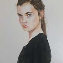 Mijn project van de cursus: Aquarelportretten maken van een foto . Un projet de Illustration traditionnelle, Aquarelle , et Dessin de portrait de Anneke Strootman - 09.03.2024