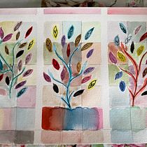 Mein Abschlussprojekt für den Kurs: Schöpfung von Farbpaletten mit Aquarell. Un progetto di Illustrazione tradizionale, Belle arti, Pittura, Pittura ad acquerello e Teoria del colore di Irina Lempp - 10.03.2024