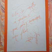 Une fleur. Caligrafia, Lettering, H, e Lettering projeto de triboulot_s - 10.03.2024