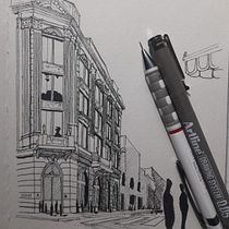 Mi proyecto del curso: Dibujo arquitectónico urbano con tinta. Traditional illustration, Sketching, Drawing, Architectural Illustration & Ink Illustration project by killsea501 - 03.10.2024