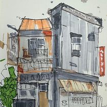 My project for course: Expressive Architectural Sketching with Colored Markers. Sketching, Drawing, Architectural Illustration, Sketchbook & Ink Illustration project by Markus Steiner - 03.11.2024