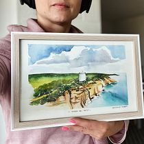 Torre del Tajo in Barbate - Watercolor Travel Journal. Traditional illustration, Watercolor Painting, Architectural Illustration, and Sketchbook project by Konstancja Tanjga - 03.01.2024