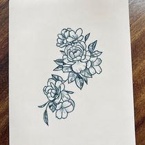 Mi proyecto del curso: Tatuaje botánico con puntillismo. Ilustração tradicional, Desenho de tatuagens e Ilustração botânica projeto de Jennifer Reynoso - 12.03.2024