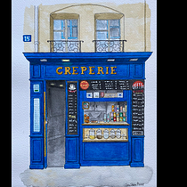 My project for course: Watercolor Urban Illustration: Portray your City. Un progetto di Pittura, Disegno, Pittura ad acquerello e Illustrazione architettonica di msdonsey - 12.03.2024