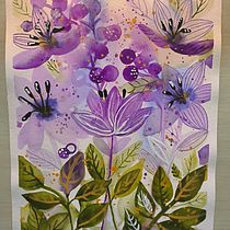 Meu projeto do curso: Aquarela floral: conecte-se com a natureza. Traditional illustration, Painting, Watercolor Painting, and Botanical Illustration project by Gina Zanini - 03.13.2024