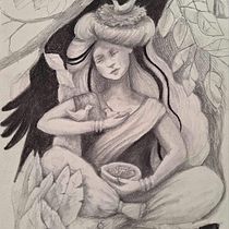 My project for course: Drawing From Imagination with Graphite and Charcoal . Traditional illustration, Fine Arts, Pencil Drawing, Drawing, Artistic Drawing, and Figure Drawing project by Eva-Lotta Kastilan - 03.04.2024