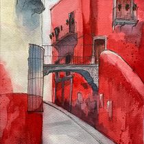 Mi proyecto final: Guanajuato el campanero acuarela y tinta. Sketching, Drawing, Watercolor Painting, Architectural Illustration, Sketchbook & Ink Illustration project by Sayek Santoyo - 03.13.2024