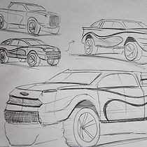 Mi proyecto del curso: Diseño de automóviles: el boceto. Design, Design industrial, Design de produtos, e Esboçado projeto de marianomarsico1 - 13.03.2024