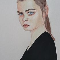 Mi proyecto del curso: Retrato en acuarela a partir de una fotografía. Un projet de Illustration traditionnelle, Aquarelle , et Dessin de portrait de estela.hong - 10.03.2024