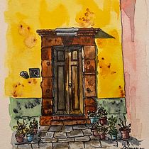 My project for course: Watercolor Urban Illustration: Portray your City. Un progetto di Pittura, Disegno, Pittura ad acquerello e Illustrazione architettonica di Shelley Lehmann - 14.03.2024