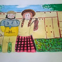 Mi proyecto del curso: Ilustración lúdica con acuarela y lápices de color. Ilustração tradicional, Pintura em aquarela, Desenho de retrato, Desenho com lápis de cor, e Pintura projeto de Rossy Merino - 09.03.2024